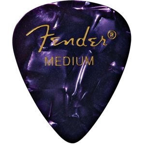 FENDER - Médiators en celluloïd moyen - Purple Moto - ensemble de 12 pick